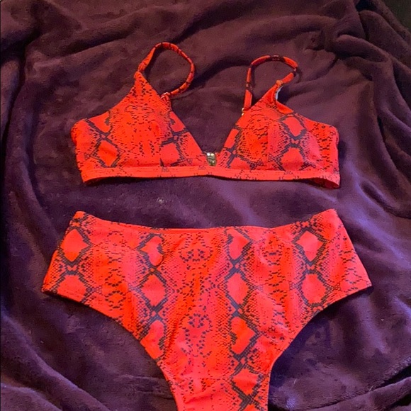 Adorewear Biquine Snakeprint High Waisted Bikini - Picture 2 of 2